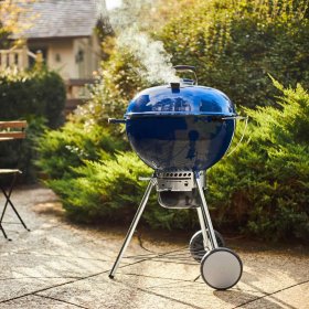 Weber Master Touch 22-Inch Charcoal Grill With Gourmet BBQ System Cooking Grate - Deep Ocean Blue - 14516001 New