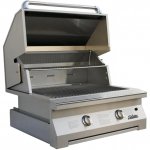 Solaire 30 Inch Built-In InfraVection Natural Gas Grill With One Infrared Burner - SOL-IRBQ-30VI-NG New