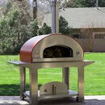Bella Ultra 40-Inch Outdoor Wood-Fired Pizza Oven On Cart - Red - BEUS40R New