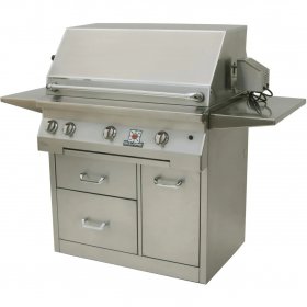 Solaire 36 Inch InfraVection Natural Gas Grill With Rotisserie On Premium Cart - SOL-AGBQ-36CXVI-NG New