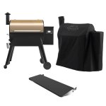 Traeger Pro 780 Wi-Fi Controlled Wood Pellet Grill W/ WiFIRE - Bronze W/ Front Shelf & Grill Cover - TFB78GZE + BAC442 + BAC504 New