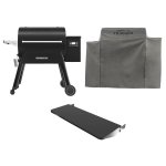 Traeger Ironwood 885 Wi-Fi Controlled Wood Pellet Grill W/ WiFIRE, Pellet Sensor, Front Shelf & Grill Cover - TFB89BLF + BAC442 + BAC513 New