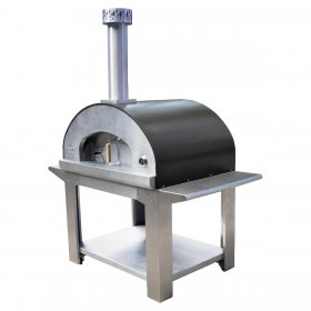 Bella Ultra 40-Inch Outdoor Wood Fired Oven On Cart - Black - BEUS40B New