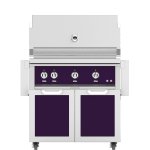 Hestan 36-Inch Propane Gas Grill W/ Rotisserie On Double Door Tower Cart - Lush - GABR36-LP-PP New