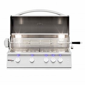 Summerset Sizzler Pro 32-Inch 4-Burner Built-In Natural Gas Grill With Rear Infrared Burner - SIZPRO32-NG New