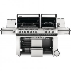 Napoleon Prestige PRO 825 Propane Gas Grill with Infrared Rear Burner, Double Infrared Sear Burner & Side Burner and Rotisserie Kit - PRO825RSBIPSS-3 New