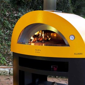 Alfa Allegro 39-Inch Outdoor Wood-Fired Pizza Oven - Yellow - FXALLE-LGIA New